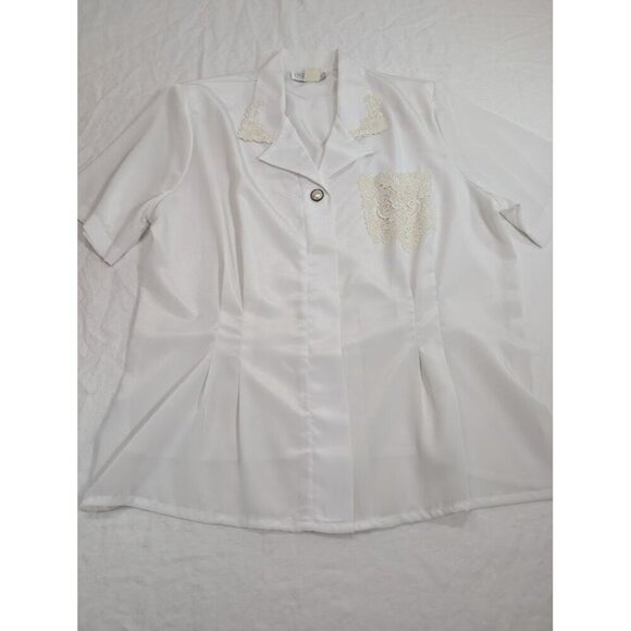 Impressions of California Tops - VTG Impressions of California women's size 16 silky embellished blouse USA I9